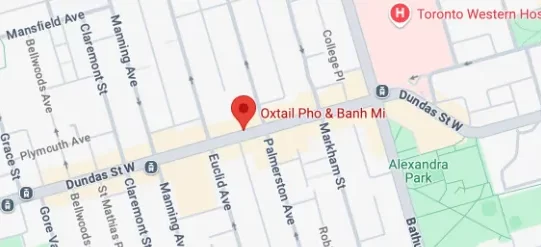 Map of Dundas St W near Bathurst St