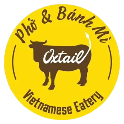 Oxtail Pho & Banh Mi logo with brown cow