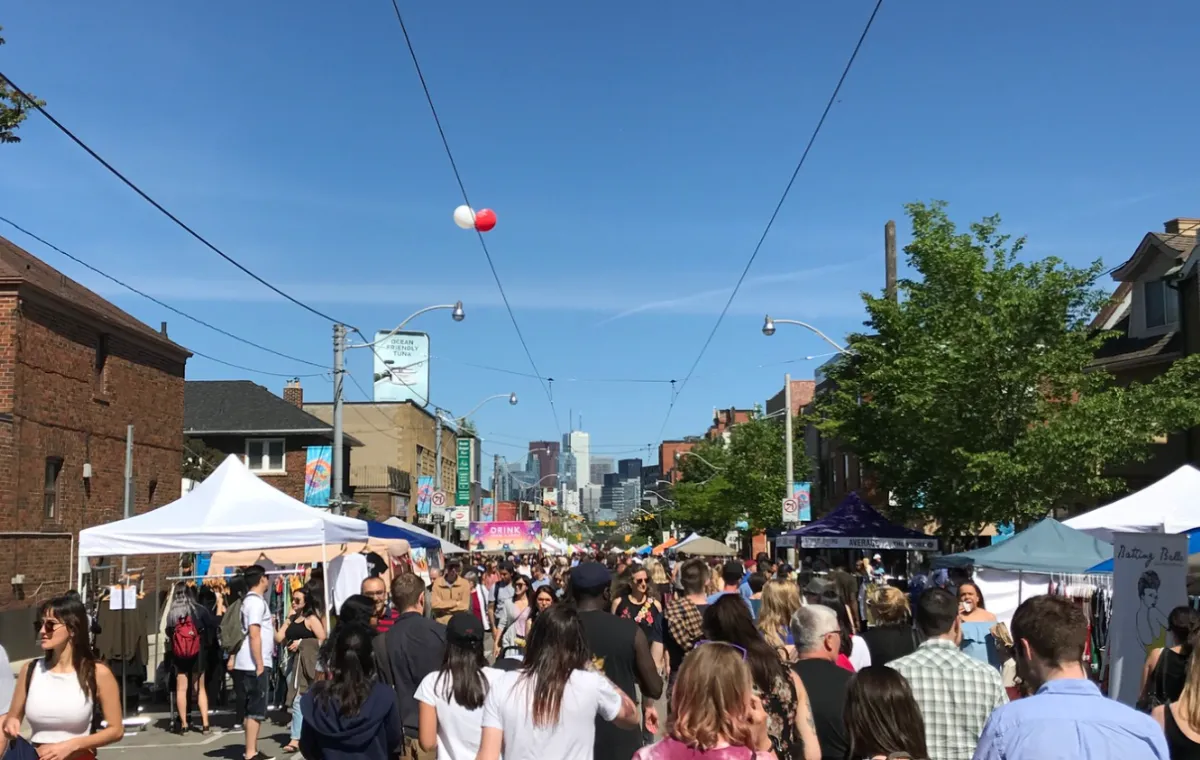 Crowd at a Do West Festival on Dundas St W